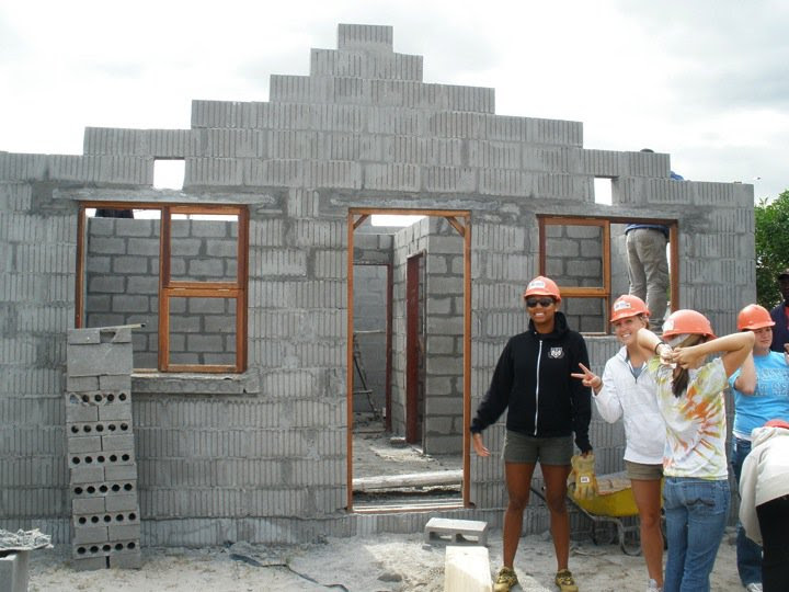 Working on the house in Mfuleni.